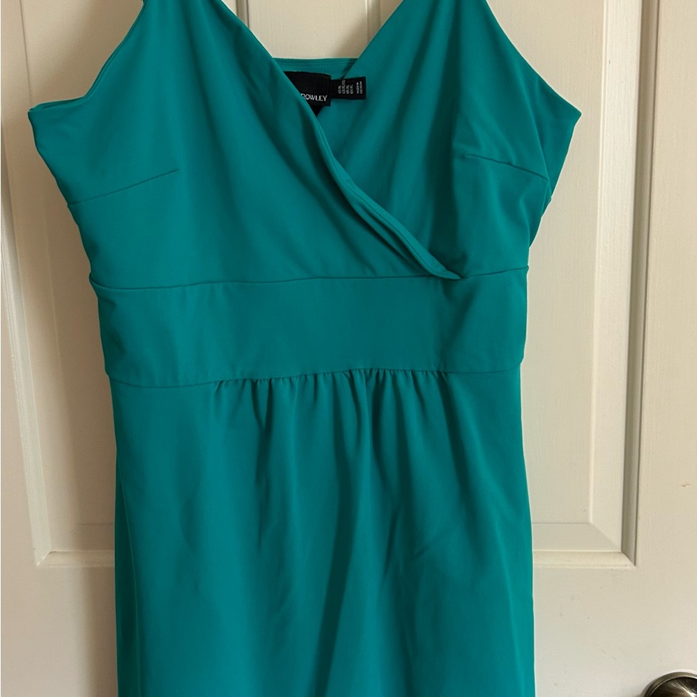 Elegant Teal Sleeveless Dress